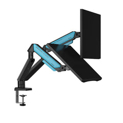 Anda Seat Stealth Ergonomic Dual Monitor Arm - Black Blue