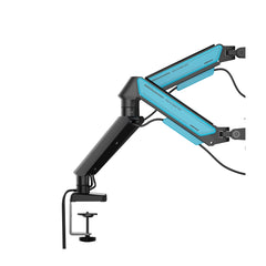 Anda Seat Stealth Ergonomic Dual Monitor Arm - Black Blue