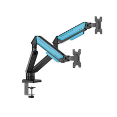Anda Seat Stealth Ergonomic Dual Monitor Arm - Black Blue