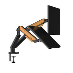 Anda Seat Stealth Ergonomic Dual Monitor Arm - Black Orange
