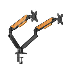 Anda Seat Stealth Ergonomic Dual Monitor Arm - Black Orange