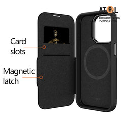 EFM Monaco Wallet Case Armour iPhone 15 Pro Max - Black/Space Gray