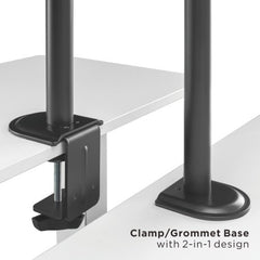 Brateck Dual-Monitor Mount Fits 17