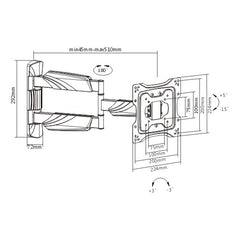 Brateck Elegant Full Motion TV Wall Mount Fit 23