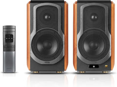Edifier S1000W Wireless Hi-Fi Bookshelf Speaker - Black/Brown