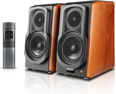 Edifier S1000W Wireless Hi-Fi Bookshelf Speaker - Black/Brown