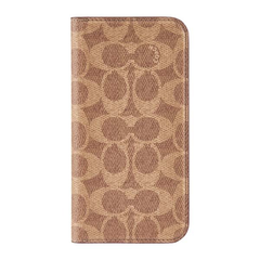 Coach Folio Case For iPhone 16 Pro Max - Signature Tan