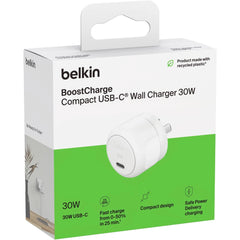Belkin Boost Charge Compact USB-C PD 3.0 Wall Charger 30W – White