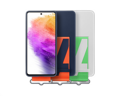 Samsung Silicone Cover With Strap For Samsung Galaxy A73 5G - White