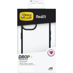 OtterBox React Case For iPhone 13 - Black Crystal (Clear/Black)