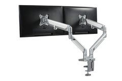 Brateck Pole-Mounted Epic Gas Spring Aluminum Dual Monitor Arm