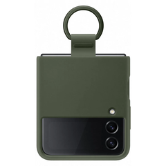 Samsung Silicone Cover With Ring For Galaxy Z Flip4 - Khaki