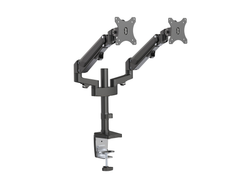 Brateck Heavy-Duty Aluminum Gas Spring Dual Monitor Arm - Black