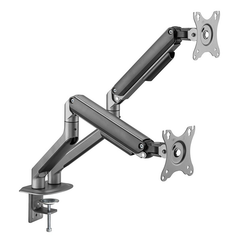 Brateck Economical Spring-Assisted Dual Monitor Arm - Space Grey