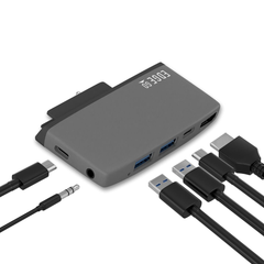 mbeat Edge Go Multifunction USB-C Hub For Surface Go - Black/Grey