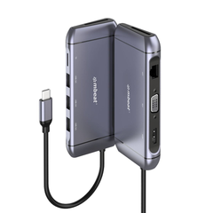 mbeat Elite X9 9 in 1 Multifunction USB-C Docking Station - Grey