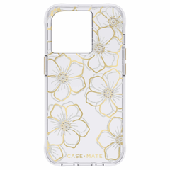 Case-Mate Floral Gems Case For Apple iPhone 14 Pro - Gold