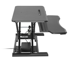 Brateck Electric Stand Desk Converter with Keyboard Tray - Black