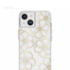 Case-Mate Floral Gems Case For Apple iPhone 14 - Gold