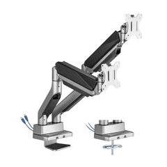 Brateck Economy Heavy-Duty Gas Spring Dual Monitor Arm 17