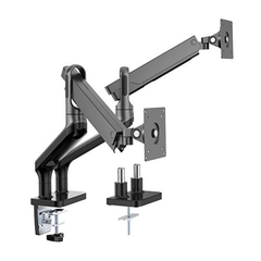 Brateck Premium Aluminium Monitor Arm with Mechanical Spring - Black