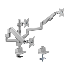 Brateck Triple Monitor Pole-Mounted Thin Gas Spring 17