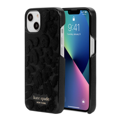 KSNY Wrap Case For Apple iPhone 13 - Leopard Flocked Black