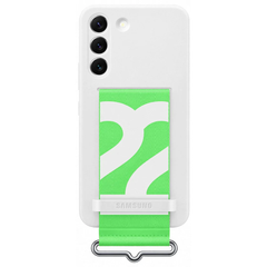 Samsung Galaxy S22 Silicone with Strap Cover - White