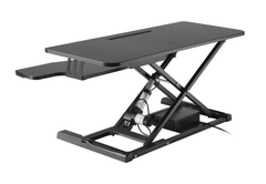Brateck Electric Stand Desk Converter with Keyboard Tray - Black
