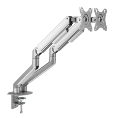 Brateck Economical Spring-Assisted Dual Monitor Arm - Matte Grey