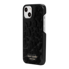 KSNY Wrap Case For Apple iPhone 13 - Leopard Flocked Black