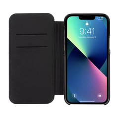 KSNY Folio Case For Apple iPhone 13 Pro - Pale Vellum/Black Border