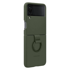 Samsung Silicone Cover With Ring For Galaxy Z Flip4 - Khaki