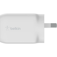 Belkin BOOST CHARGE Dual USB-C GaN Wall Charger with PPS 65W-White