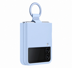 Samsung Silicone Cover With Ring For Galaxy Z Flip4 - Arctic Blue