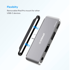 mbeat Elite Mini 4 In 1 USB-C Mobile Hub - Grey