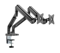 Brateck Epic Gas Spring Aluminum Dual Monitor Arm - Space Grey