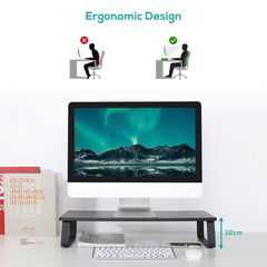 mbeat activiva Ergolife Monitor Stand Riser - Black