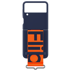 Samsung Galaxy Z Flip 3 Silicone Cover with Strap - Navy
