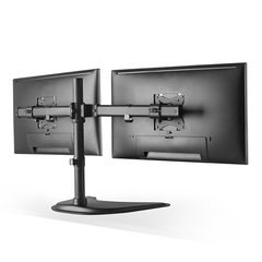 Brateck Curved Horizontal Rail Dual Monitor Array Desktop Stand