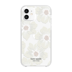 KSNY Hardshell Case For iPhone 12/12 Pro - Hollyhock Floral Clear