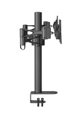 Brateck Dual Monitor Mount w/Arm & Desk Clamp - Black