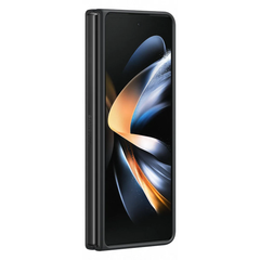 Samsung Leather Cover For Galaxy Z Fold4 - Black