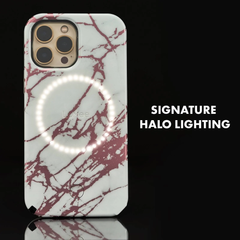Case-Mate LuMee Halo Case For Apple iPhone 13/13 Pro 6.1- White/Pink