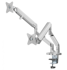 Brateck Pole-Mounted Epic Gas Spring Aluminum Dual Monitor Arm
