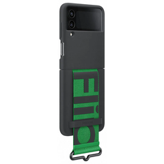 Samsung Silicone Cover With Strap For Galaxy Z Flip4 - Black