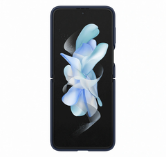 Samsung Silicone Cover With Ring For Galaxy Z Flip4 - Navy