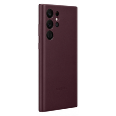 Samsung Galaxy S22 Ultra Leather Cover - Burgundy