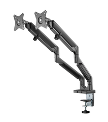 Brateck Epic Gas Spring Aluminum Dual Monitor Arm - Space Grey