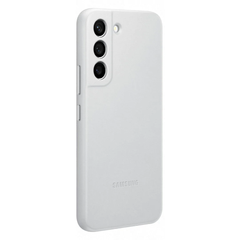 Samsung Galaxy S22 Leather Cover - Light Grey